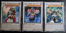 YU-GI-OH! Odin Loki Thor Herr der Asen Starfoil Rare Set 1. Auflage Deutsch SP14