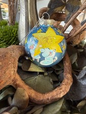 Glaskugel, Christbaumkugel, Weihnachtskugel, 6 cm, Engel, handbemalt