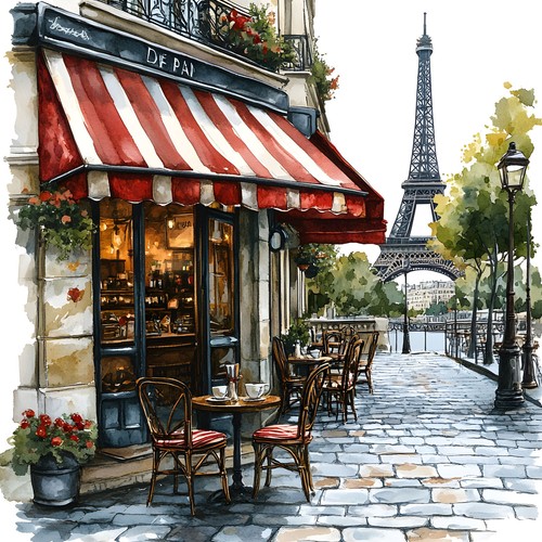 Wandbild paris cafe bistro - paris,