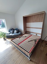 Schrankbett 160x200 Vertikal SMARTbett Bett Schrank Lattenrost Komfort anthrazit