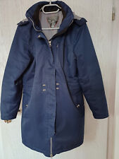 Wintermantel von Maier Sports, Gr. 42, Blau, Knielang mit abnehmbarer Kapuze s.F