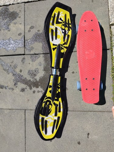 Pennyboard und waveboard mit - und,