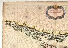Theunis Iacob ca 1660 Finnmarken Sea Chart Original Seekarte Norway Norwegen