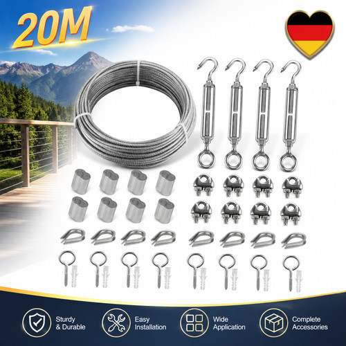 3mm edelstahl stahlseil - 3mm,