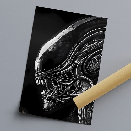 Alien poster farbig - poster, dekoration