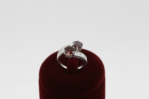 Damen ring 18k - weißgold, 2