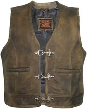 Braune Motorrad Lederweste
