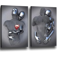 3D Liebhaber Skulptur Poster