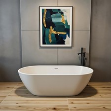 Freistehende Badewanne Acrylwanne Wanne Bad 170x75 Ablauf Klick-Klack !