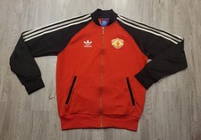 Manchester United, (Trainings-)Jacke, Größe M, rot-schwarz, Gebraucht.