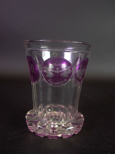 Schöner biedermeier becher - -,
