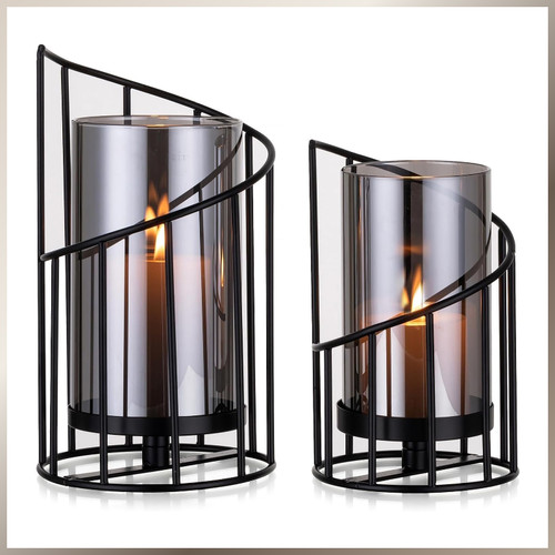 Windlicht glas kerzenständer - glas,