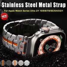 Metall Edelstahl Armband für Apple Watch Ultra 2 49mm Series 10 9 8 7 6 5 SE 4 3