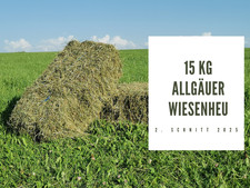 15 kg Heu 2.Schnitt 2025, Allgäuer Wiesenheu, Heuballen, Futter, Ballen, Grummet