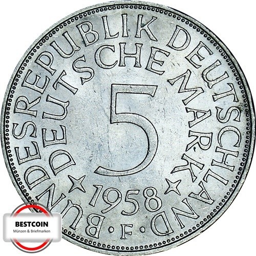 J387 silberfünfer brd von - j387,