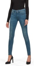 G-STAR RAW Damen Lynn Mid Waist Skinny Jeans 5-Pocket Hose Blau 25W / 32L
