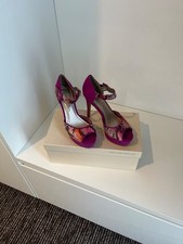schuhe damen mit absatz 38, in lila Farbe mit Muster  , nie getragen  hohe 10cm