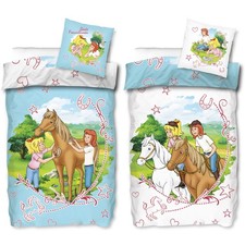 Bibi und Tina Sternenzauber Bettwäsche 100% Baumwolle Biber 135x200 cm 80x80 cm