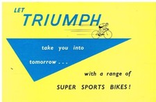 TRIUMPH SEBRING 100 200 300 DAMEN & HERREN RENNRÄDER +/- 1960 VERKAUFSPROSPEKT