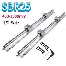 2/4X SBR25 L300-1500mm Linearführung Linearwelle Rail + 4/8X SB25UU Linearblock