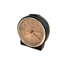Alter Kienzle Quartz Wecker batteriebetrieben Braun Vintage 60er