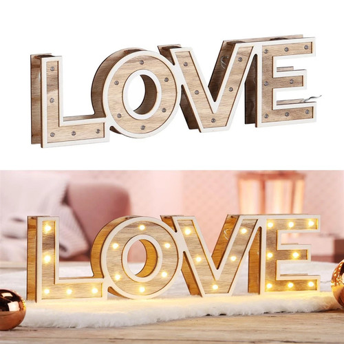 Led deko buchstaben love - led,
