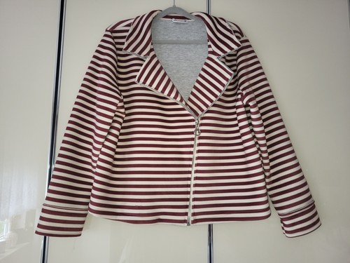 Kurzjacke bordeaux weiß - kurzjacke,