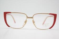 Vintage Brille VALENTINO 133 P4 Rot Gold Schwarz Oval Brillengestell eyeglasses