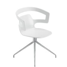 ALIAS SEGESTA TRESTLE 53F, Armlehnstuhl Gestell Chrom, Sitz Kunststoff weiss, 