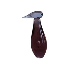 Glaskunst Pinguin Lila