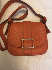 Hochwertige Leder Michael Kors Tasche dunkle orange saddle bag Umhängetasche