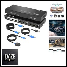 4K60Hz HDMI KVM Switch 2 Port Dual Monitor KVM Switch HDMI 2 Monitore Erweite...
