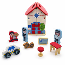 Holz polizeistation spielset - holz,