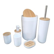 alpina Badezimmer Set Bambus Bad Zubehörset Toilettenzubehörset Blankets