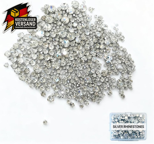 450 silberne strasssteine zum - 450,