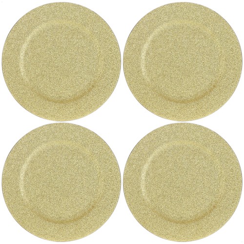 Platzteller glitzernd - 4x,