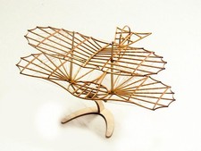 Otto Lilienthal Holzbaukasten Standmodell Flugzeug Schreibtisch Modellbau 