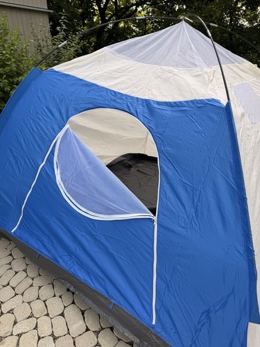 Kuppelzelt blau grau mit - blau/grau,