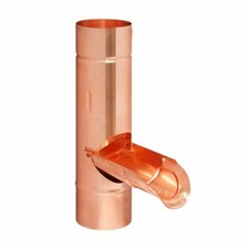 GRÖMO KUPFER Regenwasserklappe  ø100mm mit Griffmulde ohne Sieb, 61532