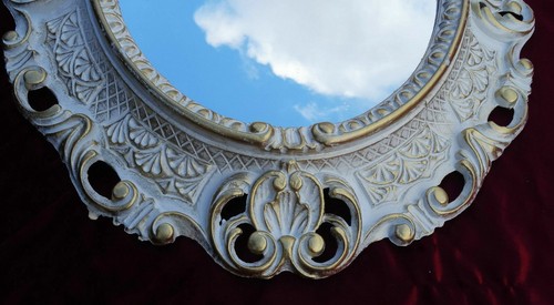 Bilderrahmen oval barock - bilderrahmen, gold