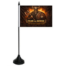 Tischflagge Wikinger Fear the