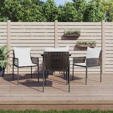 Gartenstühle mit Kissen Balkonstuhl Gartensessel Stuhl Poly Rattan vidaXL