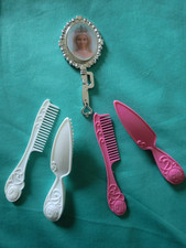 Vintage Barbie 2 Bürsten- Kammsets für Quick/Magic Curl + Wechselspiegel - RAR!!