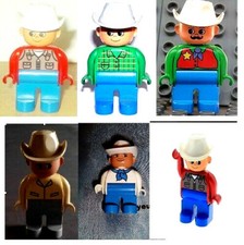 Lego Duplo western Figur Cowboy  mit Hut Figure Sherrif Farmer Safari Männchen