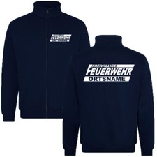 FEUERWEHR Sweatjacke Jacke schwarz o.marineblau diverse Druckfarben O30