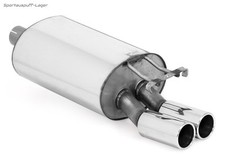 Fox Sportauspuff Mercedes E-Klasse W124 Limo 2x80 rund eingerollt