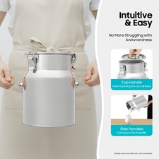 Edelstahl Milchkanne Milch