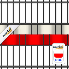 zaun|zu Sichtschutzstreifen Polen Farben EM 2024 für Doppelstabmattenzaun