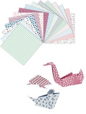ORIGAMI Bastelset 30 bunte Papierbögen mit Vorlagen Papierkunst Faltkunst NEU