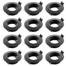 12x Einbau Strahler Rahmen schwarz Decke Spots Leuchte LED Halogen GU10 SEBSON